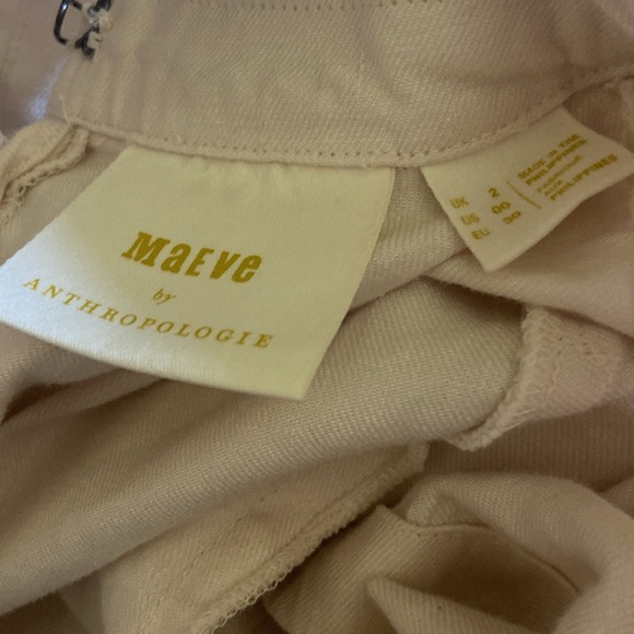 Anthropologie Maeve The Colette Wide Leg Jumpsuit Linen Edition Cream Sz 00 - Picture 5 of 7